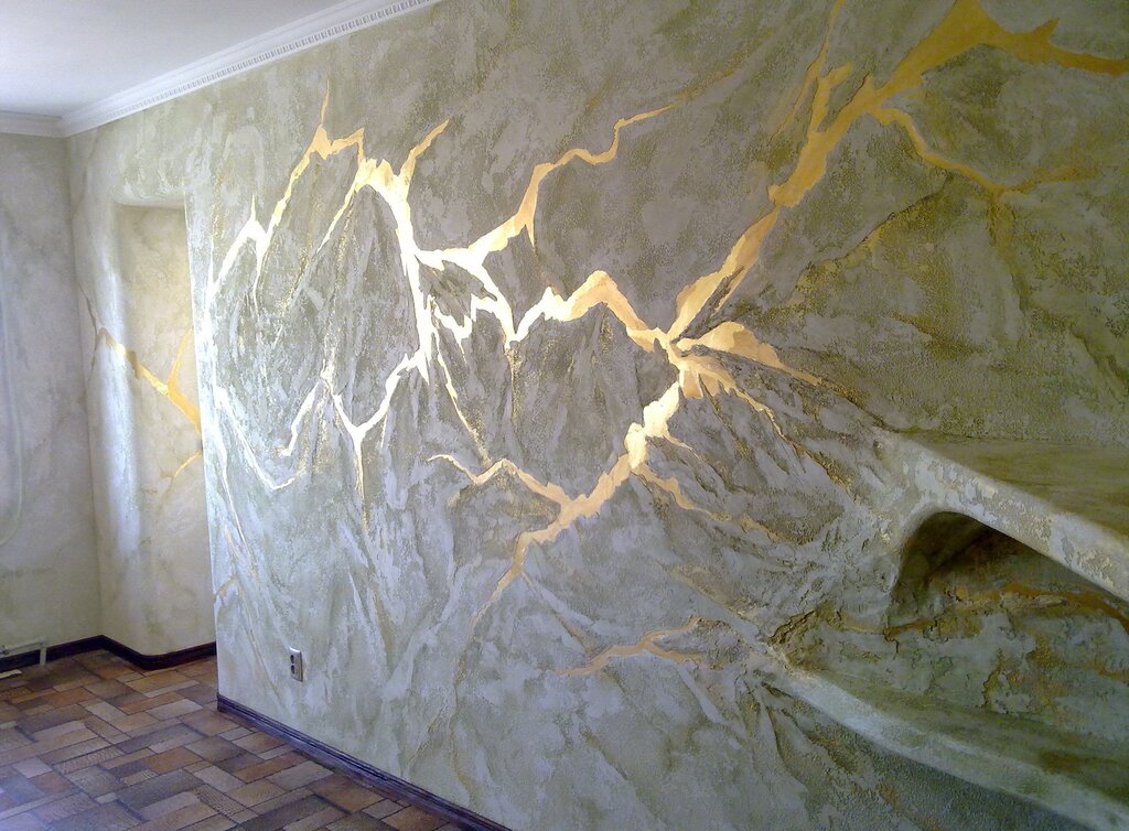 Painting walls to look like marble