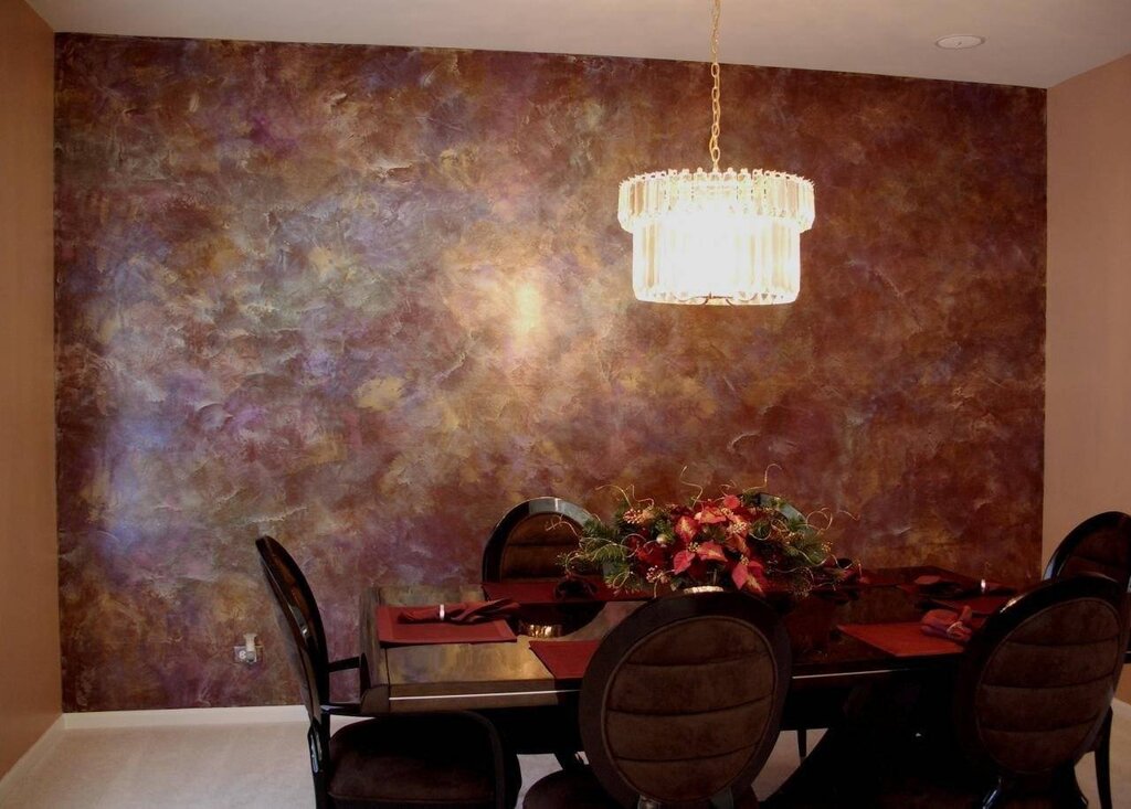 Wall covering with decorative plaster