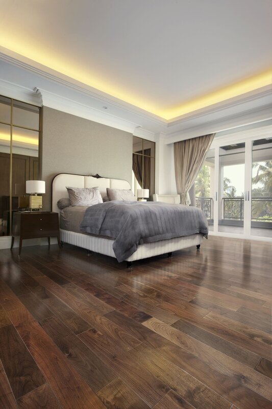 American walnut flooring in the interior