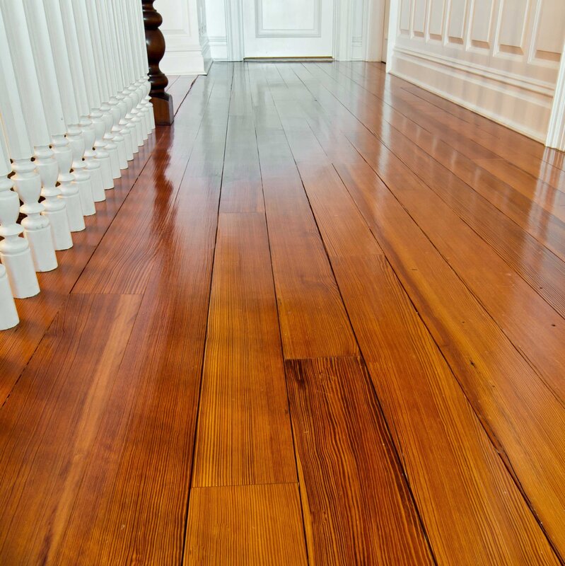 Floor made of pine boards