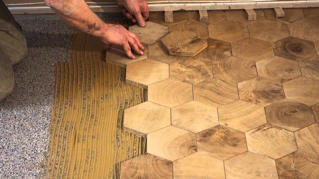 A floor made of cross-sections