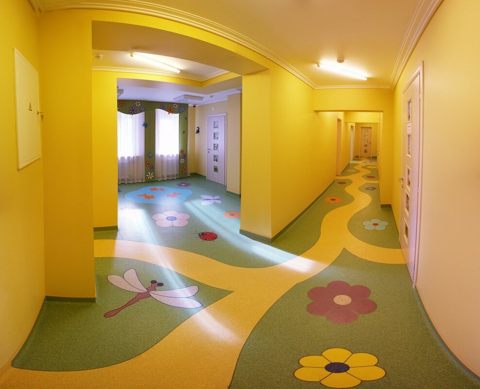 The floor in the kindergarten