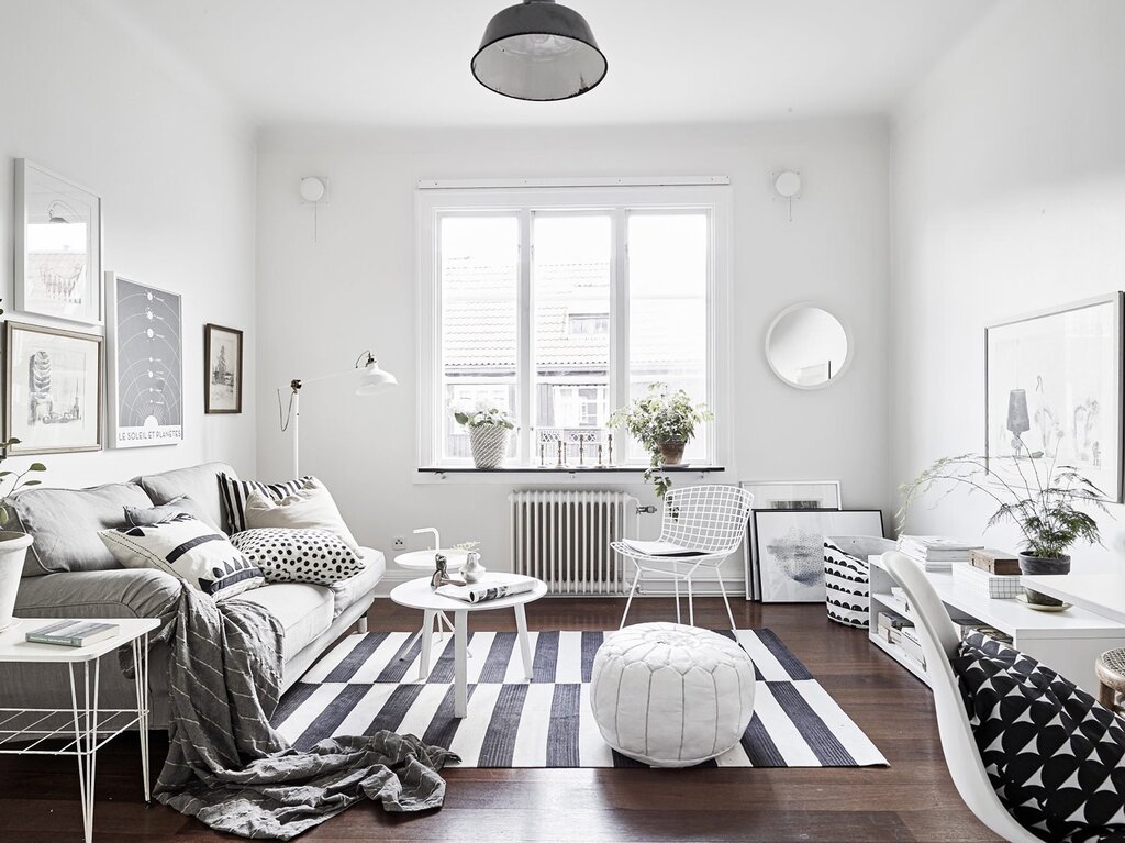 The floor in Scandinavian interior