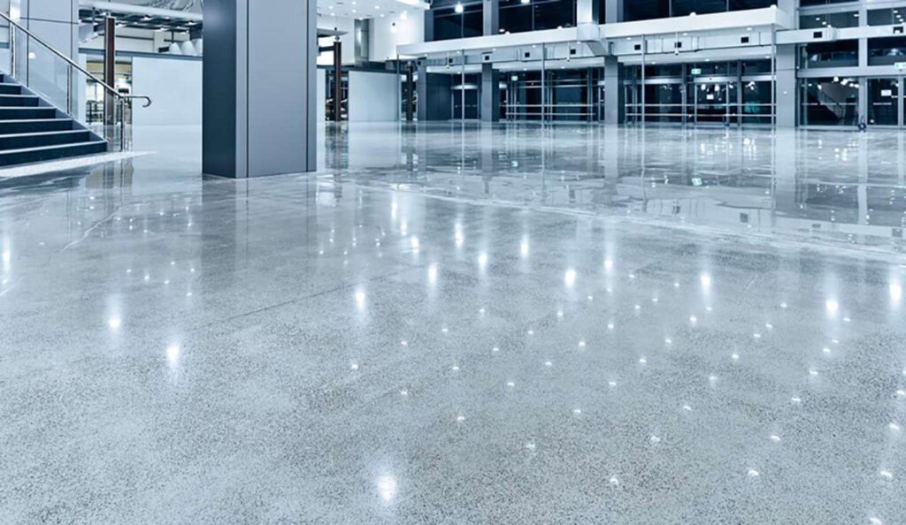 Polymer coating for concrete floor