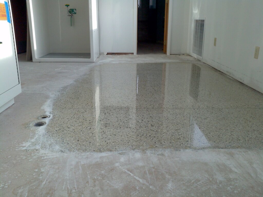 Polished concrete floor