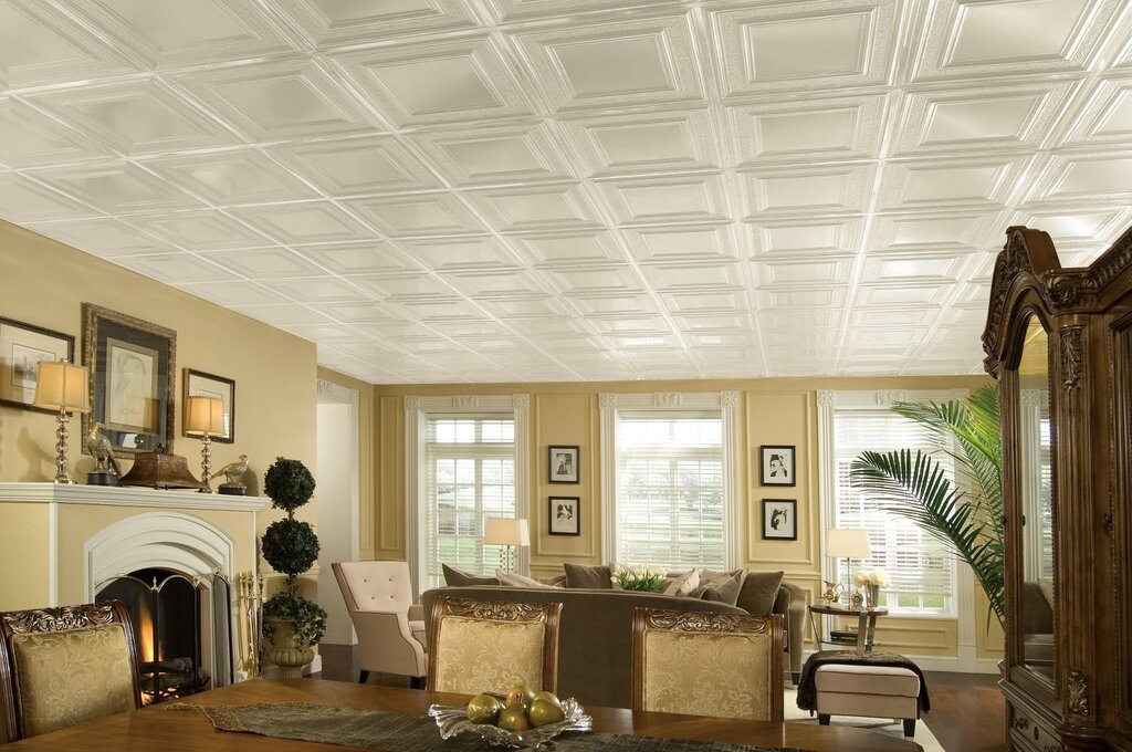 Polyurethane panels for the ceiling