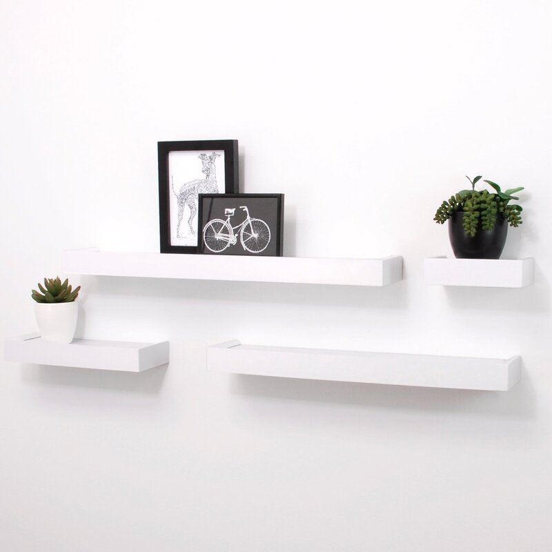 White glossy shelf