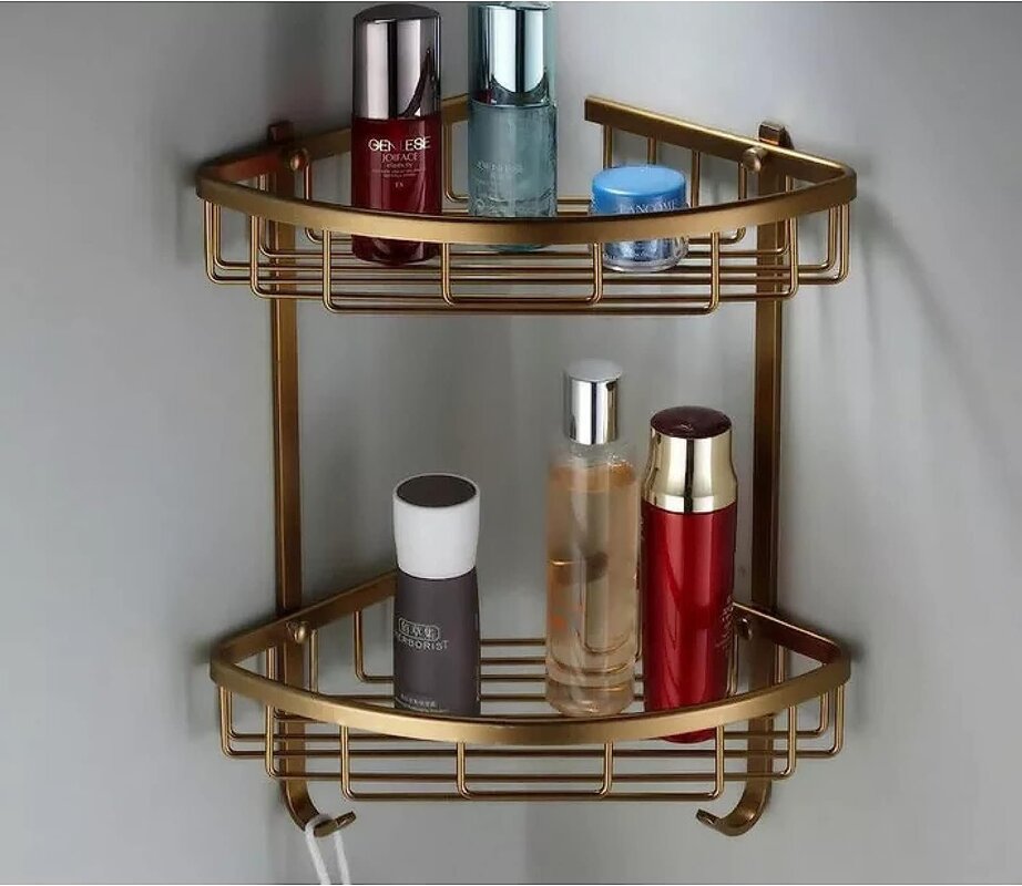 Shelf for shampoos in the bathroom