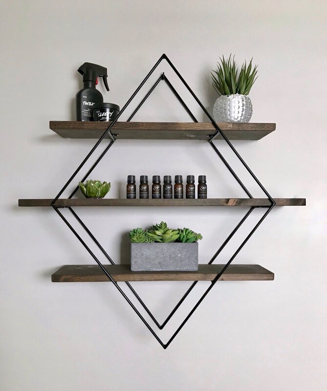 A flower shelf in loft style