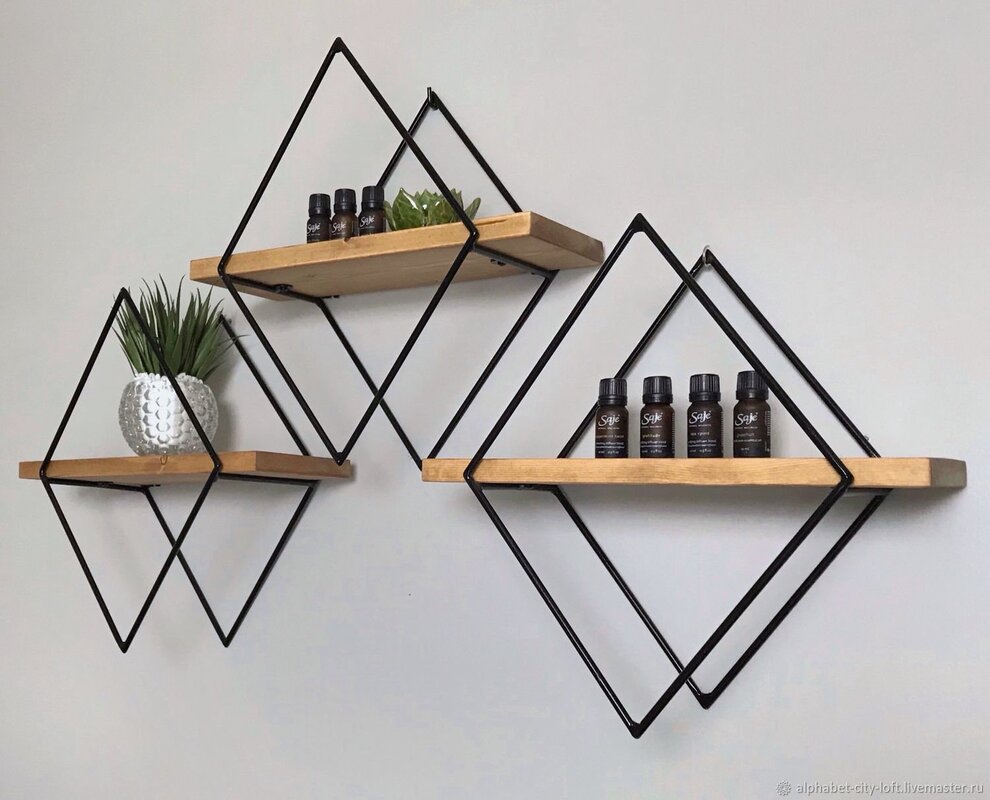 Wall shelf in loft style