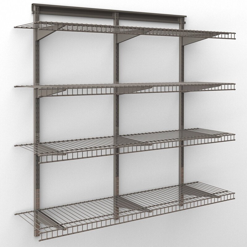 Metal wall shelves