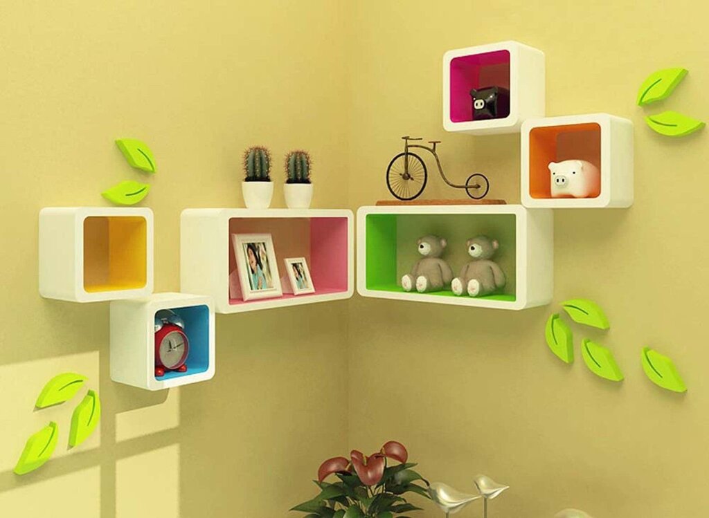 Wall shelves for a student