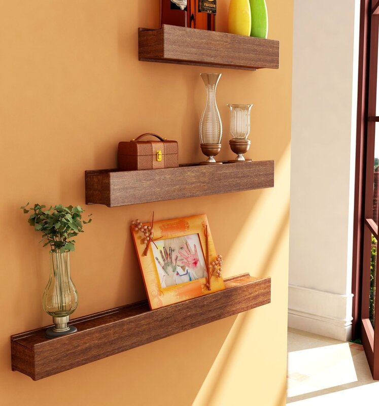 Shelves for the hallway on the wall