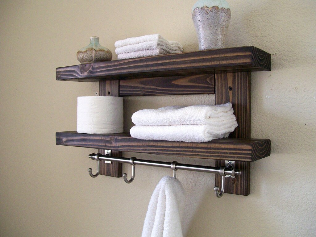 Towel rack for the bathroom