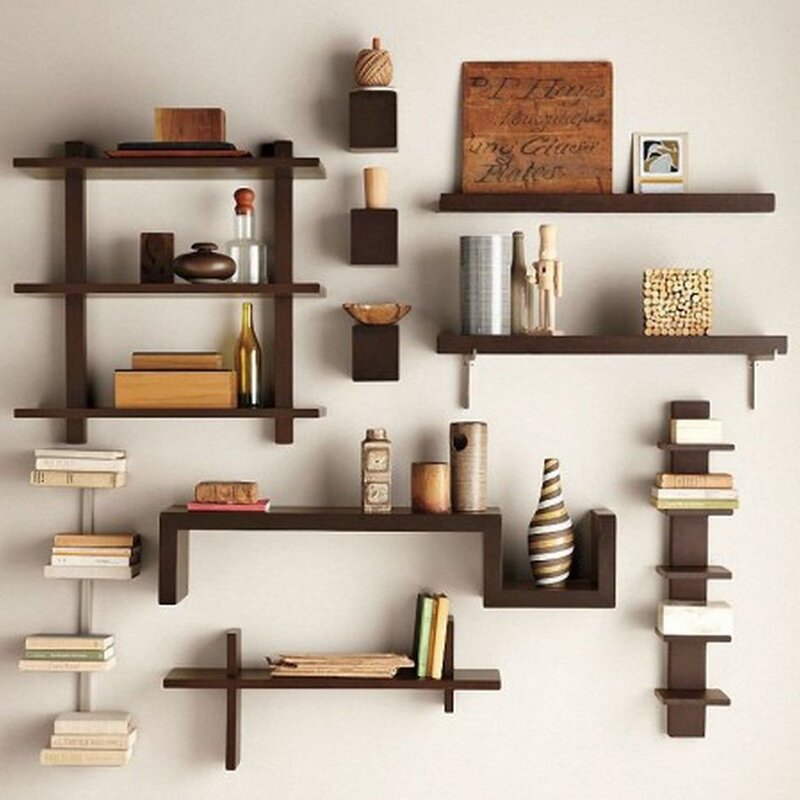 Shelves on the wall