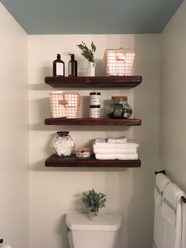 Shelves in the toilet