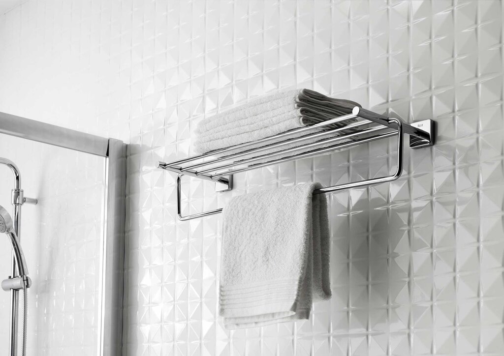 Towel holder for the bathroom