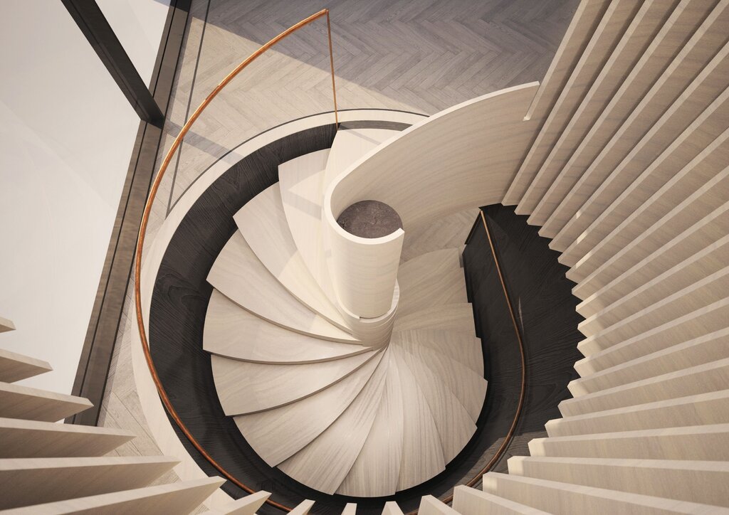 Semi-circular staircase