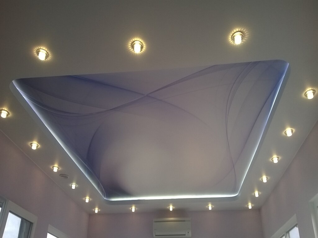 Translucent fabric for stretch ceilings