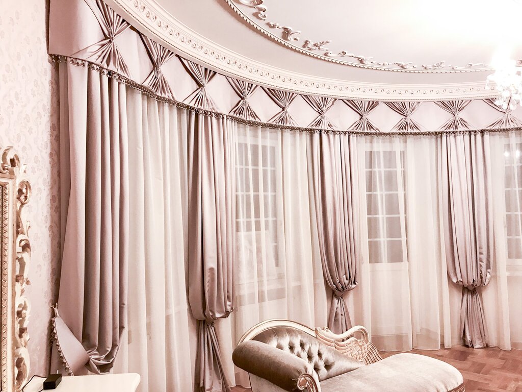 Drapes with a valance 29 фото