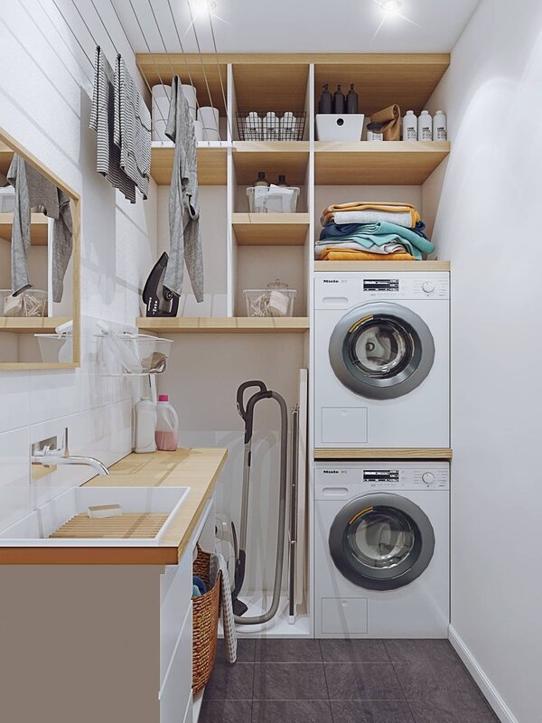 Laundry room in the apartment