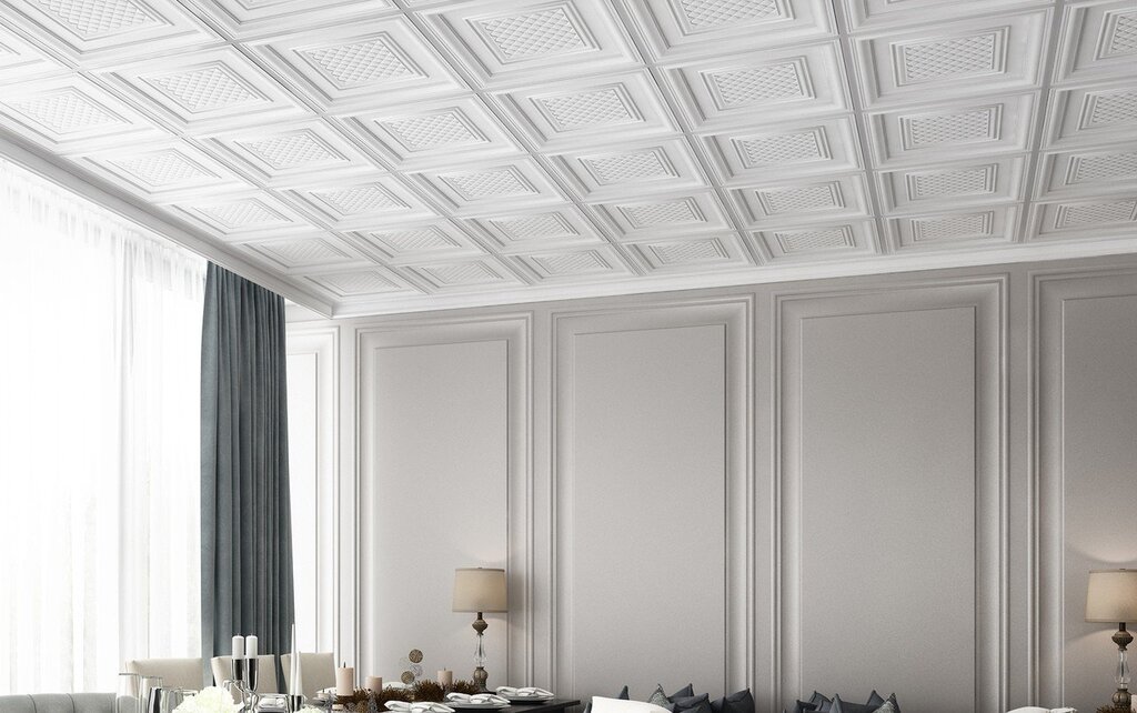 Ceiling panels for interior finishing