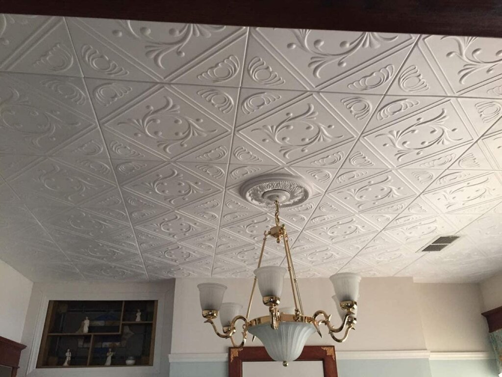 Ceiling tiles made of polystyrene 40 фото