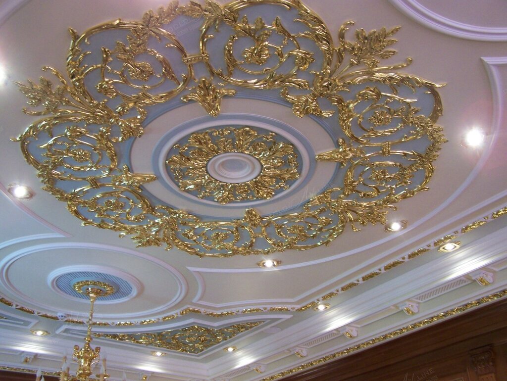 Ceiling decor for a chandelier