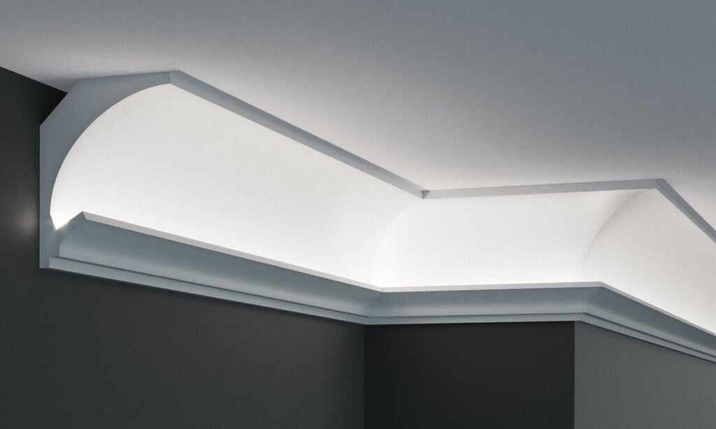 Ceiling molding with lighting 43 фото