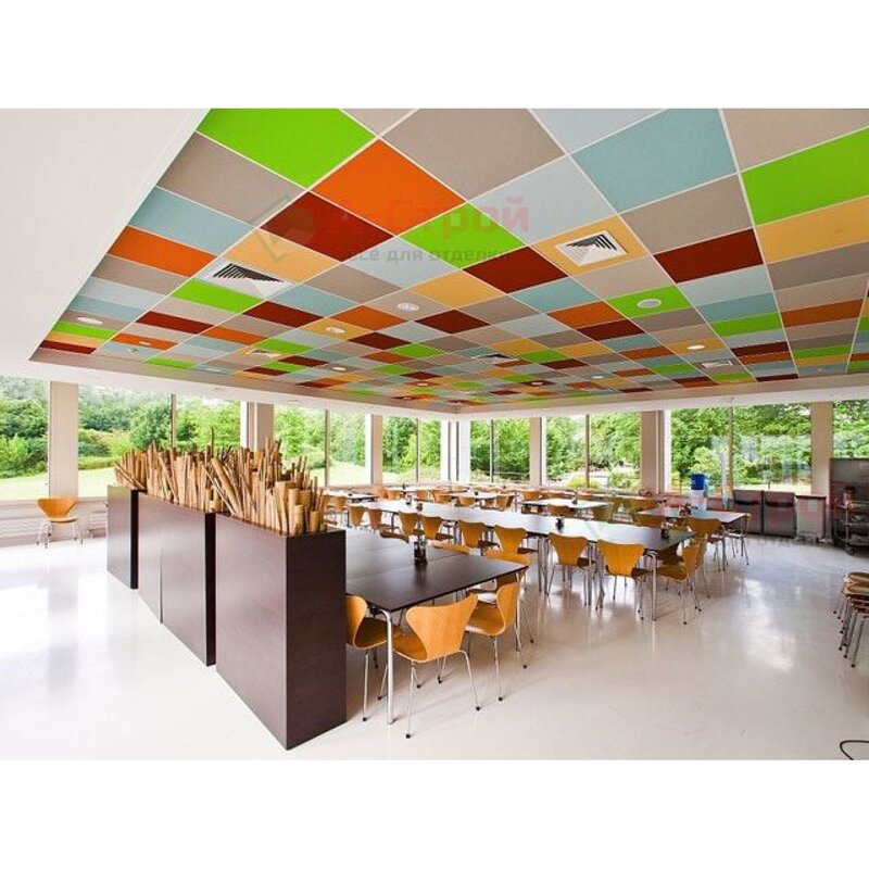 Colored Armstrong ceiling