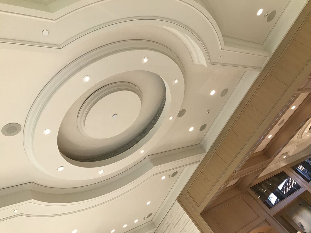 Ceiling made of plasterboard