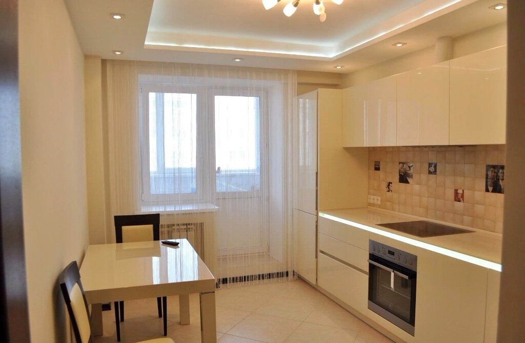 Two-level drywall ceiling for the kitchen