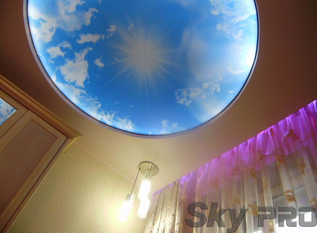 Ceiling cloud with lighting