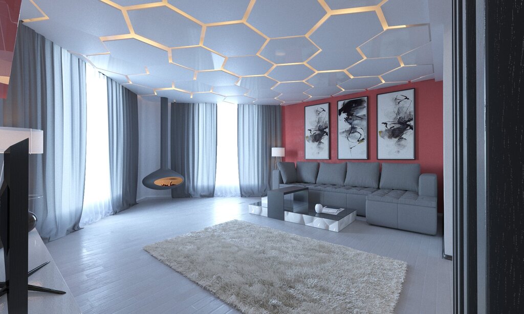 Honeycomb ceiling