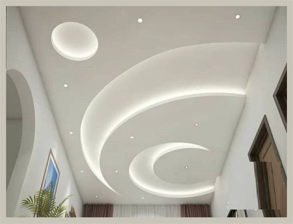 A ceiling made of drywall