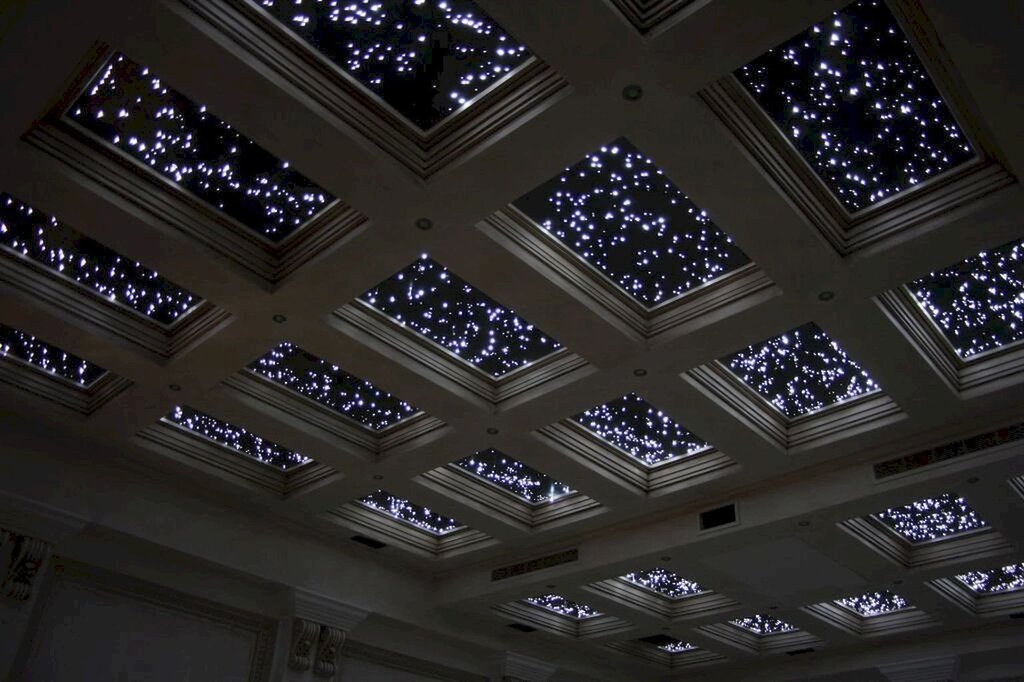 The ceiling is a starry sky