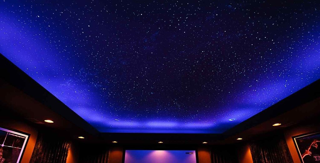 Starry sky ceiling with twinkling