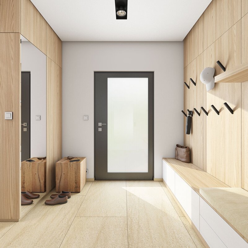 A hallway in minimalist style