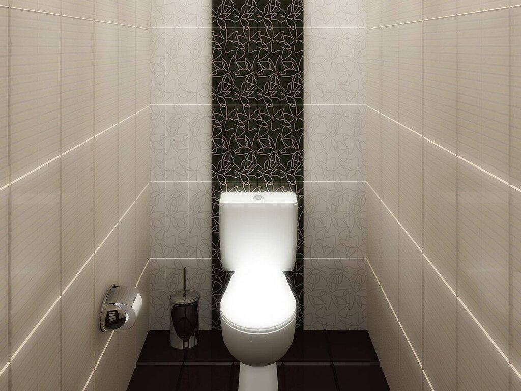 Tile layout in the toilet