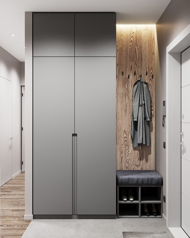 Hinged wardrobe for the hallway