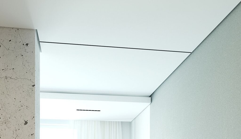 Separation profile for stretch ceilings