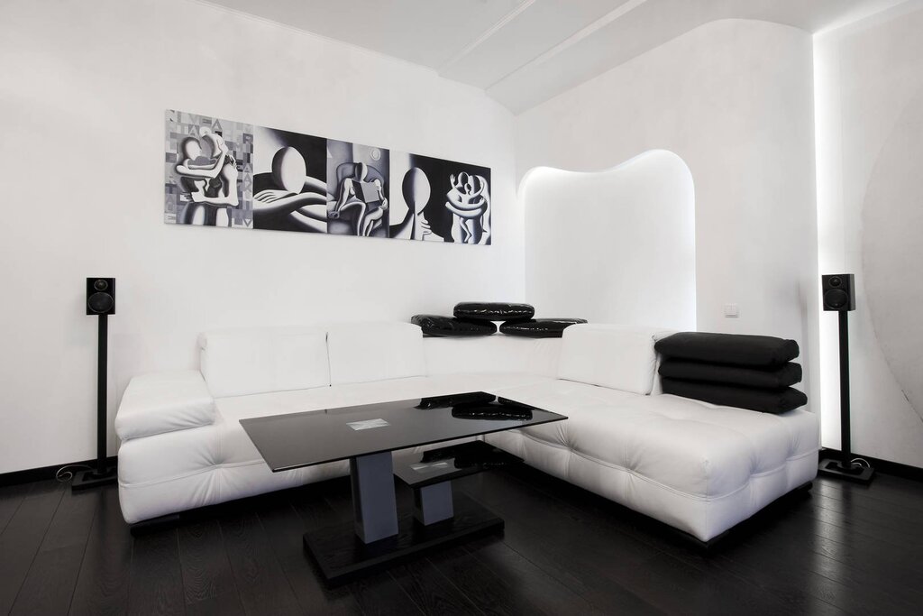 Renovation in black and white style