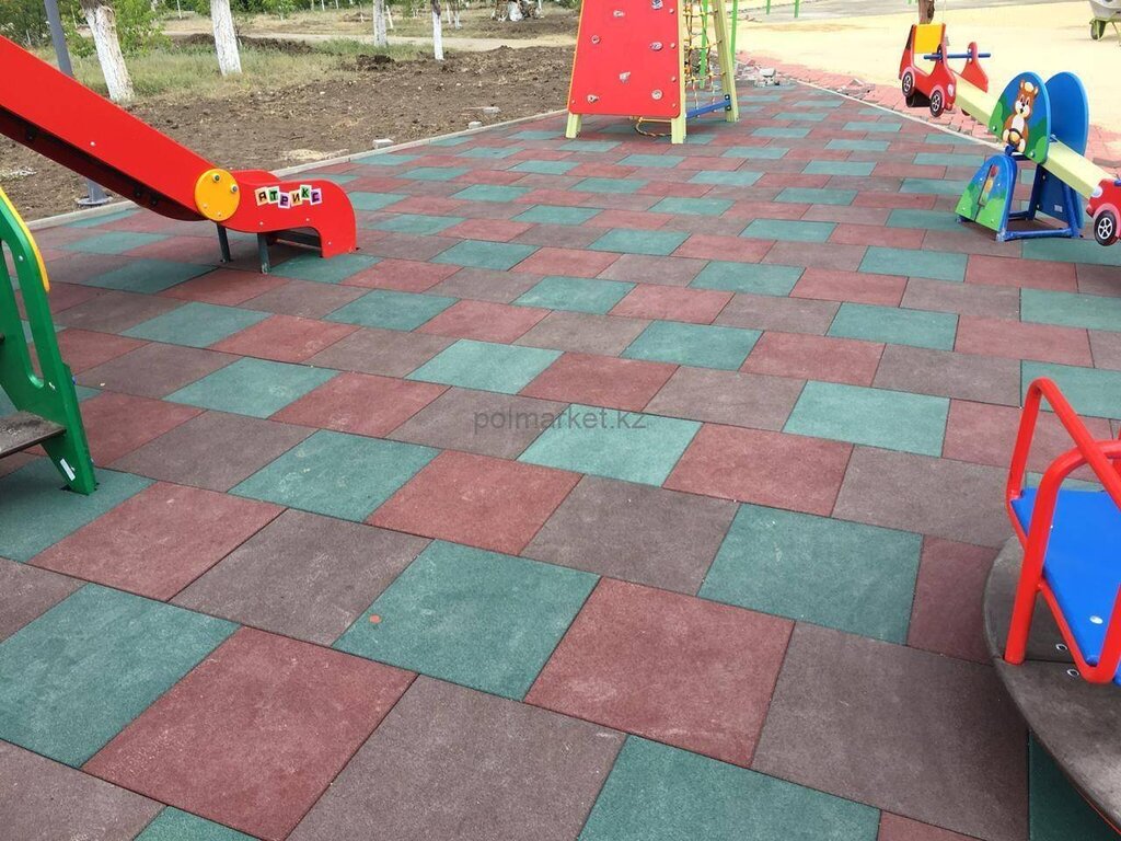 Rubber tiles for pathways