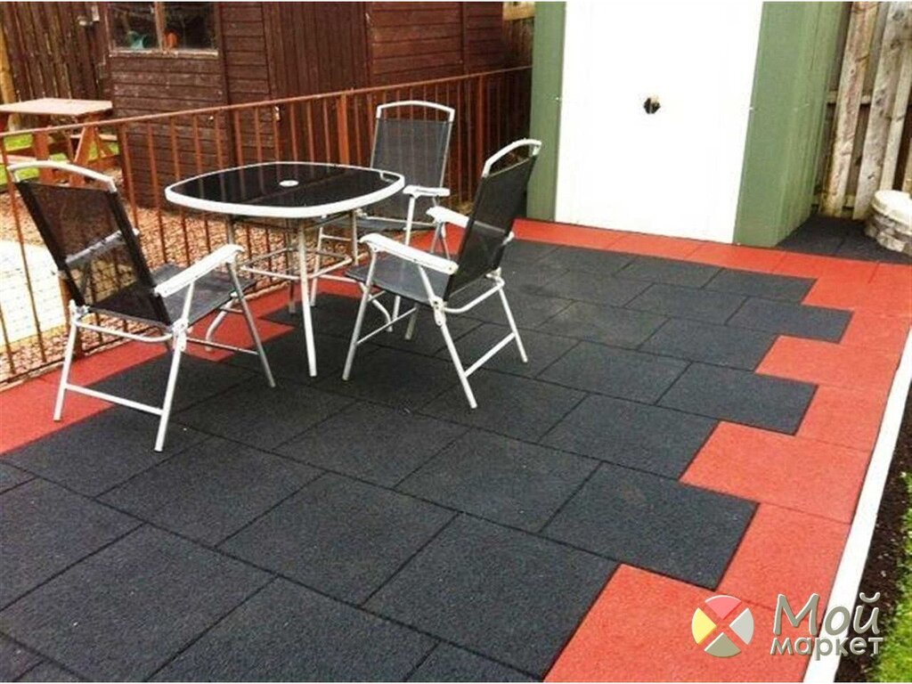 Rubber tile for the balcony