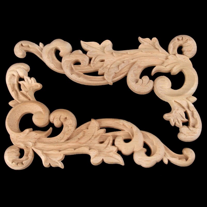 Carved wooden decor for furniture