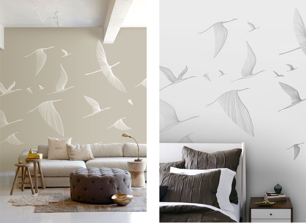 Embossed wallpaper for walls