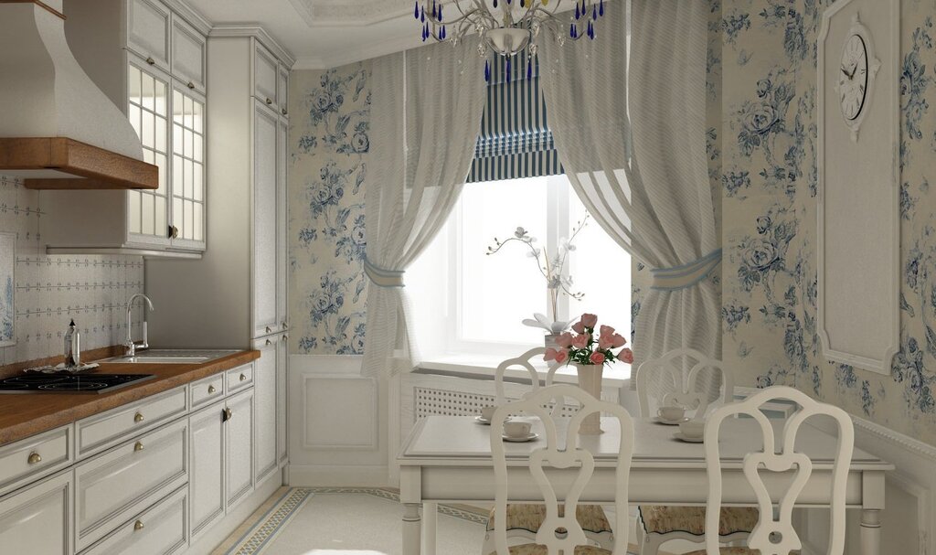 Roman blinds made from wallpaper