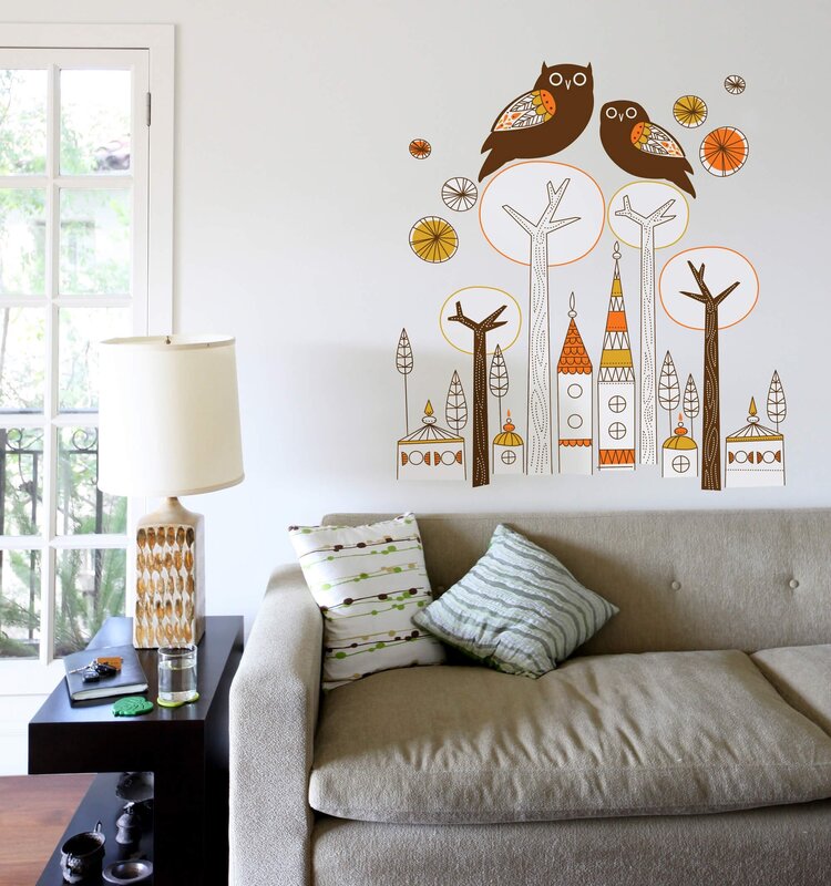 Wall drawings in interior design