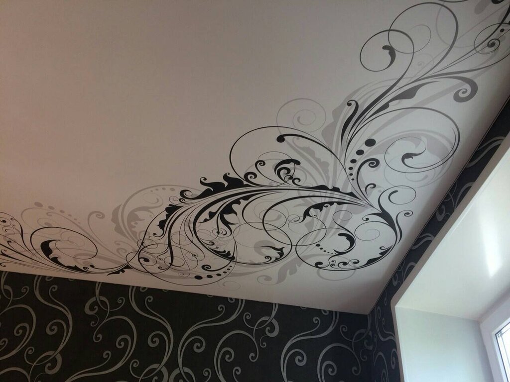 The drawing on the ceiling