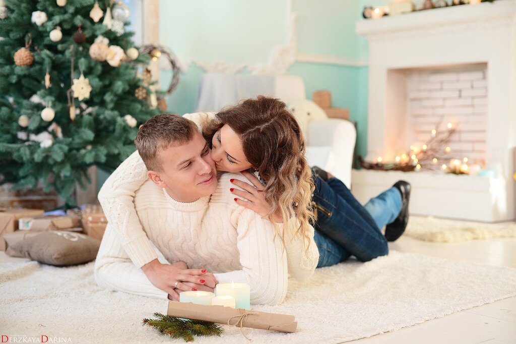 Romantic photo shoot for two in the studio